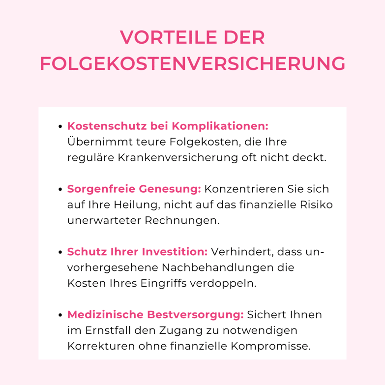 Grafik: Vorteile der Folgekostenversicherung