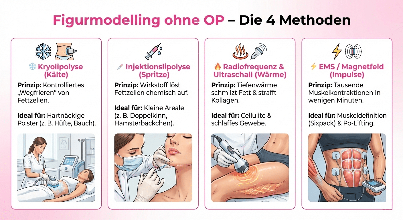 Figurmodelling ohne OP: Die vier Methoden