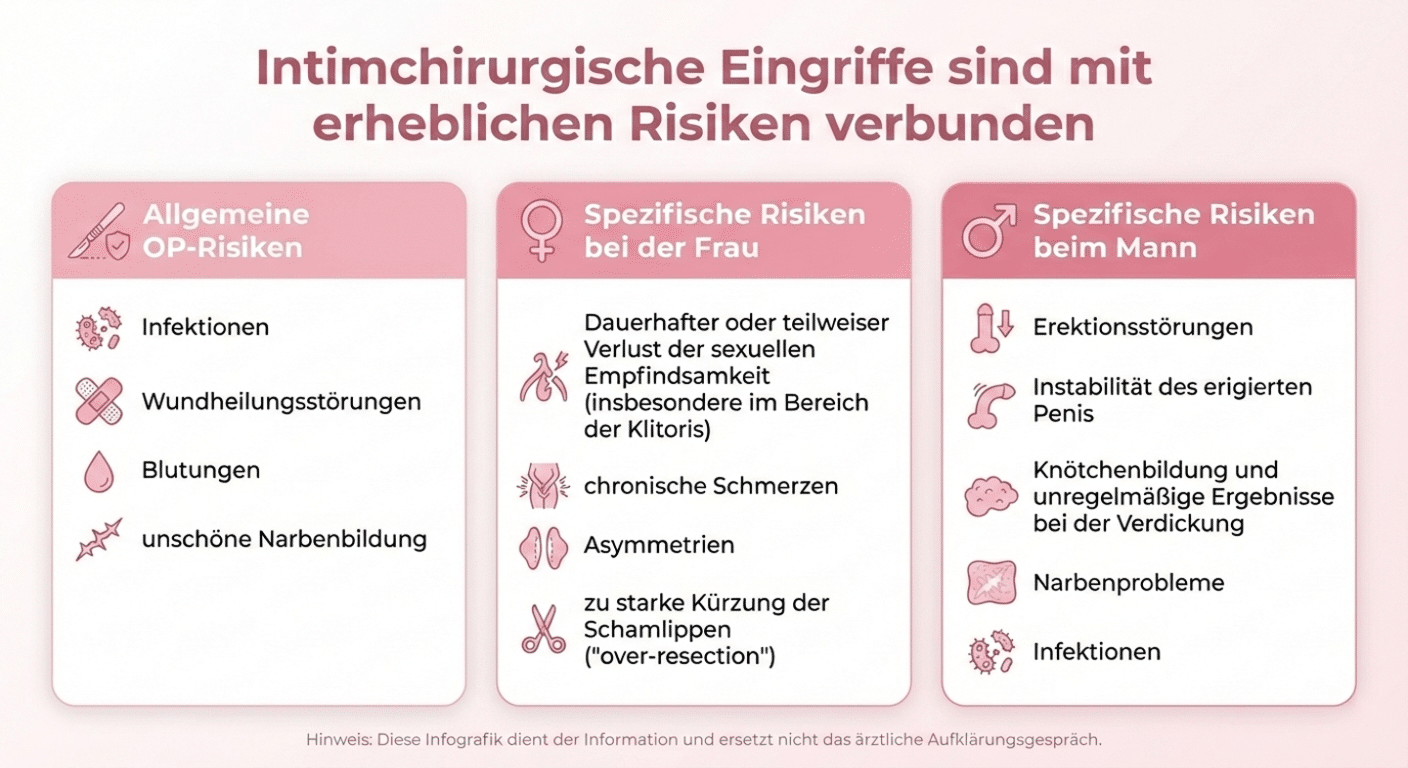 intimchirurgie risiken Tabelle
