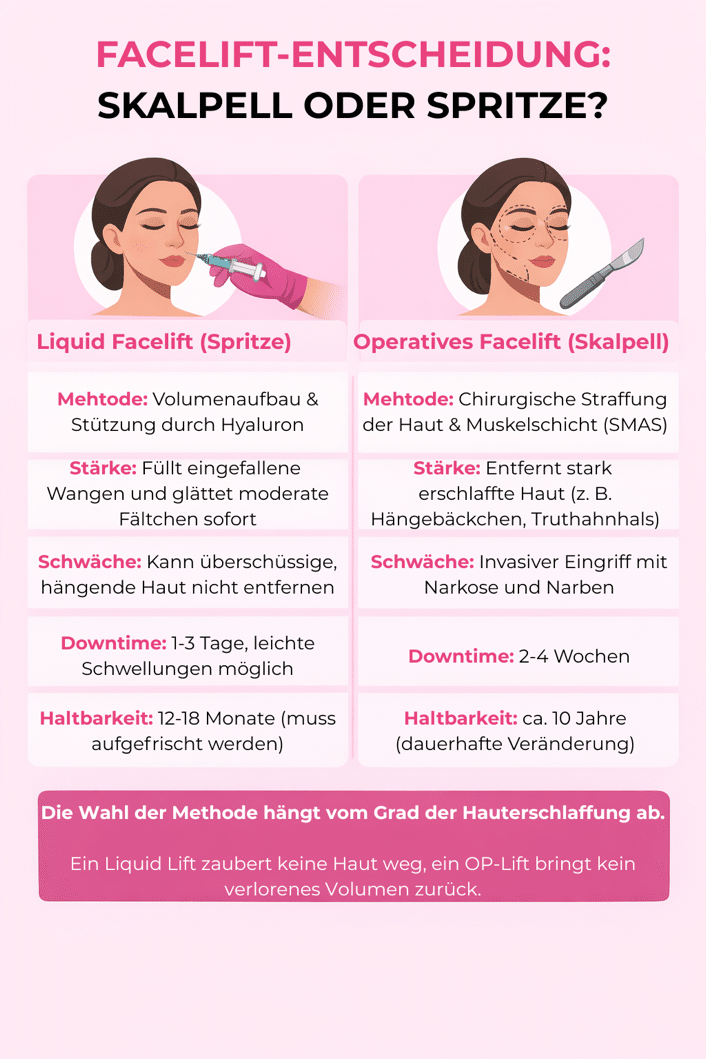 Liquid Facelift - Skalpell oder Spritze