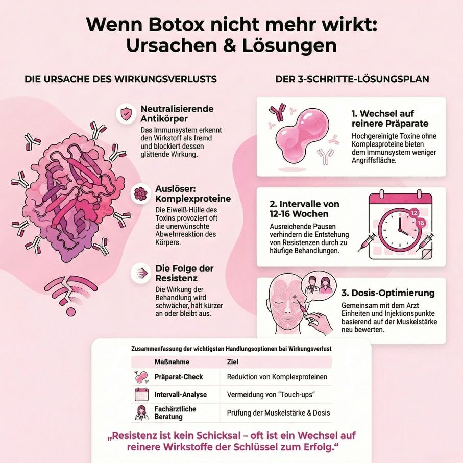 Infografik über Botox und was zu tun ist, wenn es nicht mehr wirkt