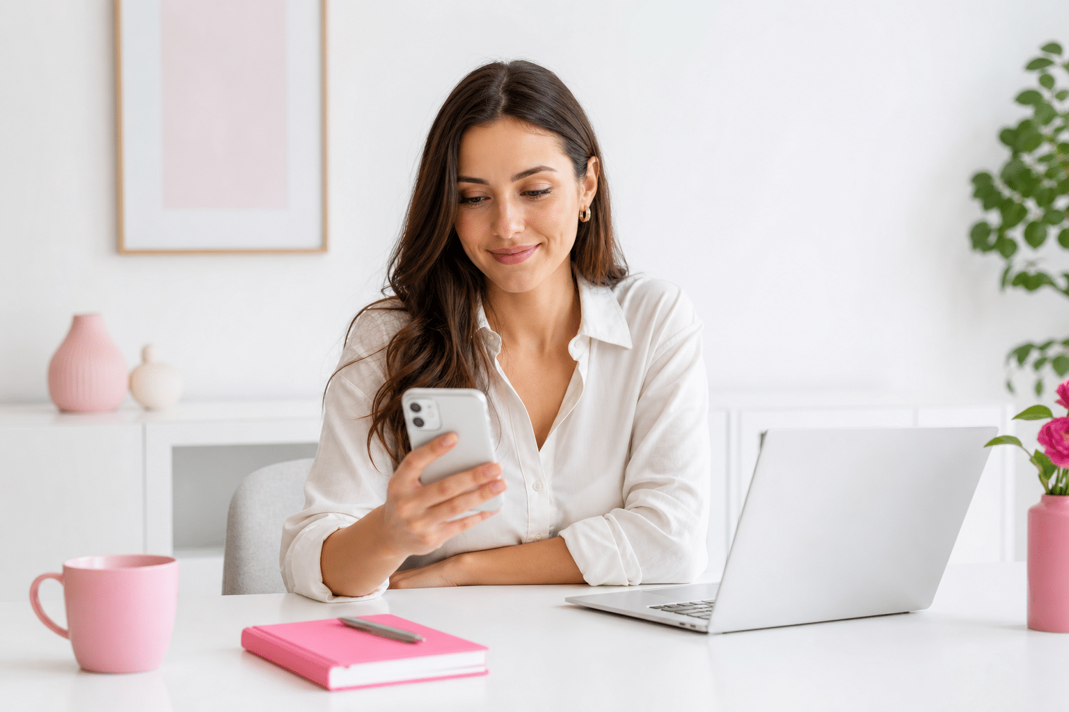 Person prüft am Smartphone Optionen zur finanziellen Absicherung nach einer kosmetischen Operation gegen Komplikationen wie Serombildung.
